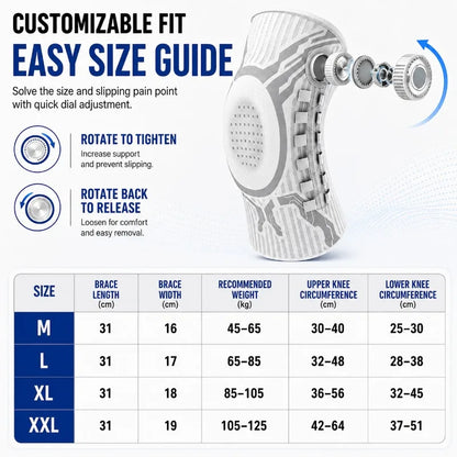 Smart Knob Knee Brace Patella Gel Pad Lateral Stabilizer Compression Support Joint Pain Relief Recovery Home Gym Wear Single